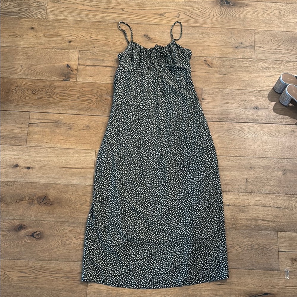 Vici Black and White Spaghetti Strap Slip Dress by Things Between